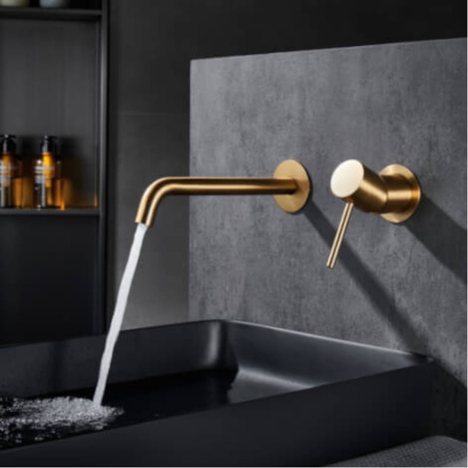Baterie lavoar pe perete Monza Gold