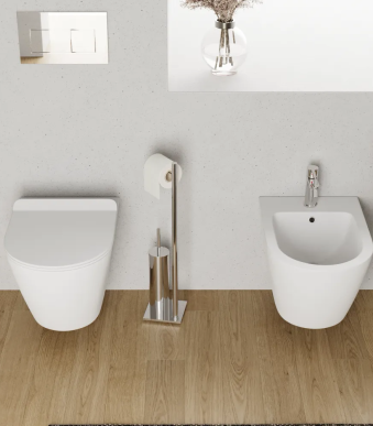 Set Vas Wc, Bideu si Capac Softclose Sidney Alb Mat 1